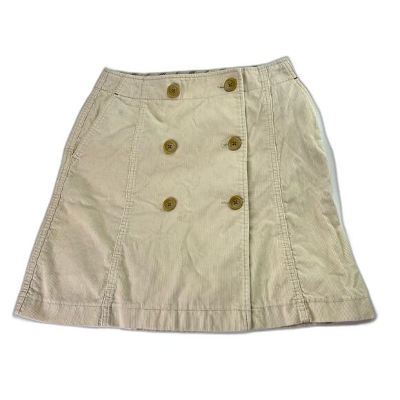Uniqlo x Ines De La Fressange Corduroy Button Front Mini Skirt Cream 4 - Picture 2 of 11
